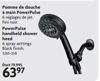 Home Hardware PowerPulse handheld shower head offer