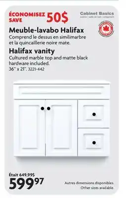 Home Hardware Halifax vanity Cultured offer