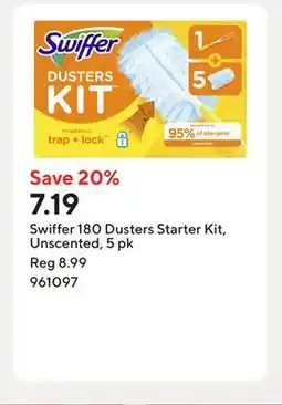 Staples Swiffer 180 Dusters Starter Kit, Unscented, 5 pk offer