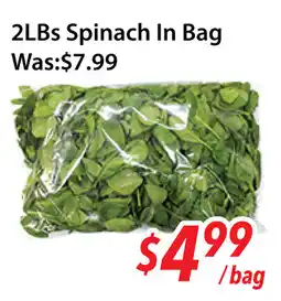 Ample Food Market Spinach in bag offer
