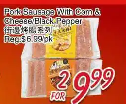 Foody Mart Pork Sausage With Corn & Cheese/ Black Pepper offer