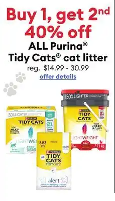 Petsmart ALL Purina Tidy Cats cat litter offer