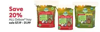 Petsmart ALL Oxbow hay offer
