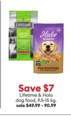 Petsmart Lifetime & Halo dog food offer