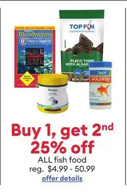 Petsmart ALL fish food offer