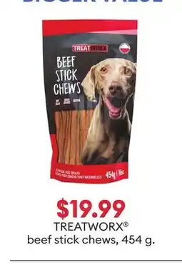 Petsmart TREATWORX beef stick chews offer