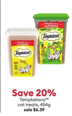 Petsmart Temptations cat treats, 454g offer