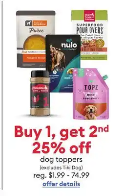 Petsmart dog toppers offer