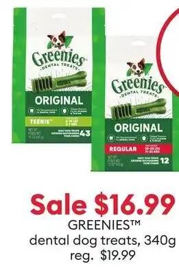 Petsmart GREENIES dental dog treats offer
