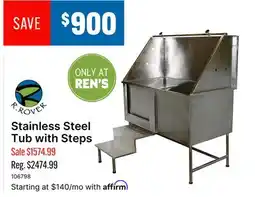 Ren’s Pets Depot R.Rover Stainless Steel Tub with Steps offer