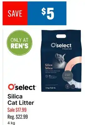 Ren’s Pets Depot O'Select Silica Cat Litter offer