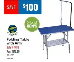 Ren’s Pets Depot R.Rover Folding Table with Arm offer