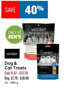 Ren’s Pets Depot Vetdiet Dog & Cat Treats offer