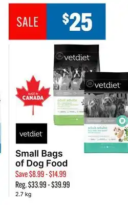 Ren’s Pets Depot Vetdiet Small Bags of Dog Food offer