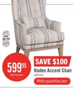 The Brick Haden 30 Fabric Accent Chair with Wood Base and Nailhead Trim - Passages Earthen Multicolour offer
