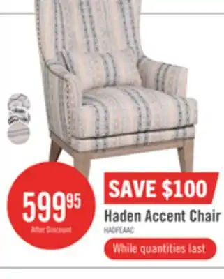 The Brick Haden 30 Fabric Accent Chair with Wood Base and Nailhead Trim - Passages Earthen Multicolour offer