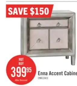 The Brick Enna 32 Glam Accent Cabinet with Drawer - Antiqued Silver offer