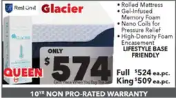 Surplus Furniture Glacier Queen Mattress Set offer