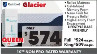 Surplus Furniture Glacier Queen Mattress Set offer