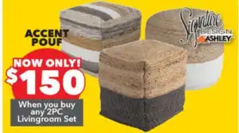 Surplus Furniture Accent Pouf offer