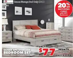 Surplus Furniture Aurora Oak 6-Piece Storage Bedroom Set offer