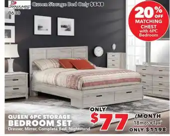 Surplus Furniture Aurora Oak 6-Piece Storage Bedroom Set offer