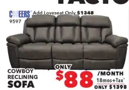 Surplus Furniture Cowboy Granite Reclining Sofa offer