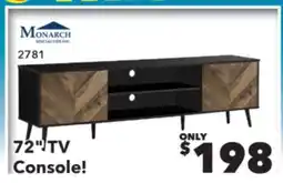 Surplus Furniture Black with Wood Doors 72 TV Console offer