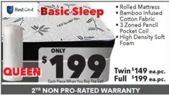 Surplus Furniture Basic Sleep Queen Mattress Set offer