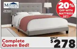 Surplus Furniture Grey Queen Bed Complete offer