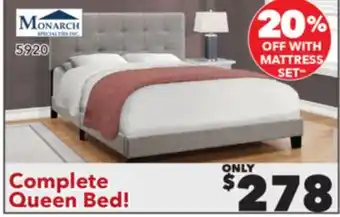 Surplus Furniture Grey Queen Bed Complete offer