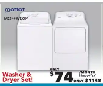 Surplus Furniture Moffat White 27 Washer & Dryer Set offer