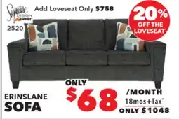 Surplus Furniture Erinslane Dusk Sofa offer