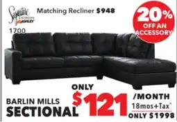 Surplus Furniture Barlin Mills Carbon 2-Piece Sectional offer