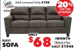 Surplus Furniture Navi Smoke Sofa offer
