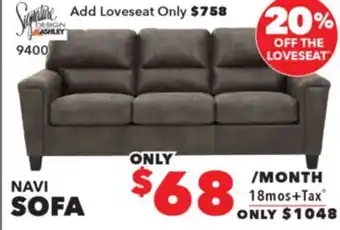 Surplus Furniture Navi Smoke Sofa offer