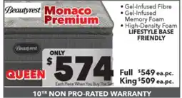Surplus Furniture Monaco Premium Queen Mattress Set offer