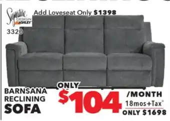 Surplus Furniture Barnsana Grey Power Motion Sofa offer