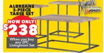 Surplus Furniture Albreane 3PC Table Set offer