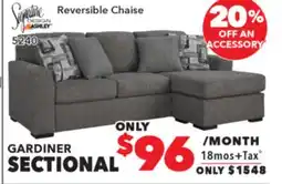 Surplus Furniture Gardiner Pewter 2PC Sectional offer