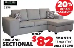 Surplus Furniture Kirkland Platinum 3-Piece Sectional offer