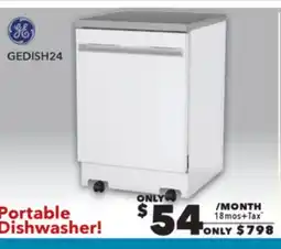 Surplus Furniture GE 24 White Portable Dishwasher offer
