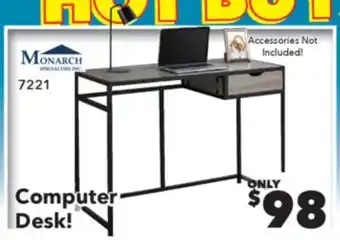 Surplus Furniture Taupe Black Computer Desk offer