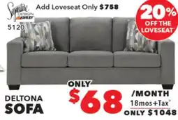 Surplus Furniture Deltona Graphite Sofa offer