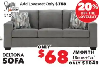 Surplus Furniture Deltona Graphite Sofa offer