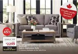 La Z Boy Kennedy Fabric Stationary Sofa offer