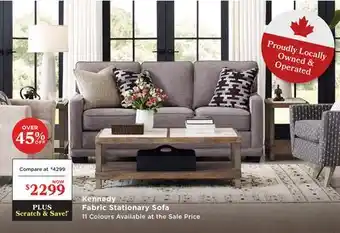 La Z Boy Kennedy Fabric Stationary Sofa offer