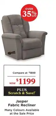 La Z Boy Jasper Fabric Recliner offer