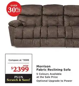 La Z Boy Morrison Fabric Reclining Sofa offer