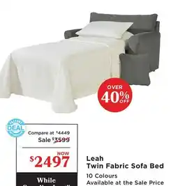 La Z Boy Leah Twin Fabric Sofa Bed offer